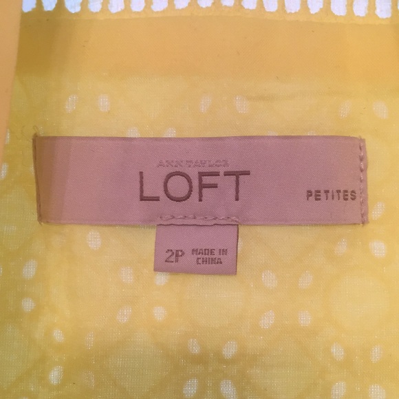 Ann Taylor LOFT Yellow Eyelet Sun Dress - Picture 5 of 7